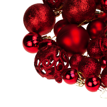 TG66272-5 WEIHNACHTSBOMBEN rot XXL SET 100 Stück BOMBEN 6/4/3cm