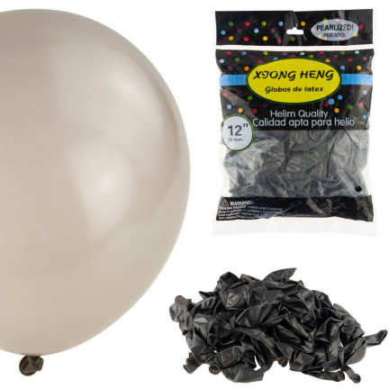 TG53243-3 SILBER GRAU LUFTBALLONS 100 STÜCK SET METALLISCH GEBURTSTAG HOCHZEIT LATEX LUFTBALLONS
