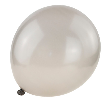 TG53243-3 SILBER GRAU LUFTBALLONS 100 STÜCK SET METALLISCH GEBURTSTAG HOCHZEIT LATEX LUFTBALLONS