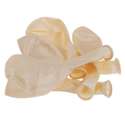 TG53244B METALLISCHE BALLONS 5PCS WEISS ECRU HOCHZEIT PERLE