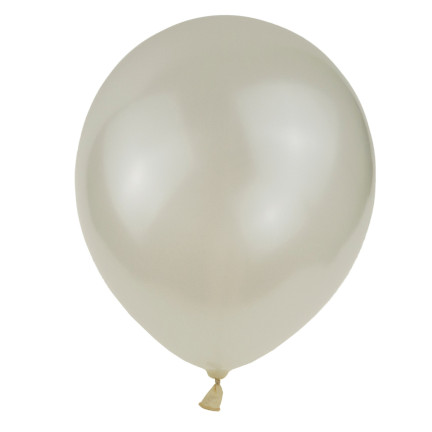 TG53244B METALLISCHE BALLONS 5PCS WEISS ECRU HOCHZEIT PERLE