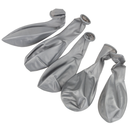 TG53244E METALLIC 5PC GRAU CHROM GEBURTSTAG BALLONS