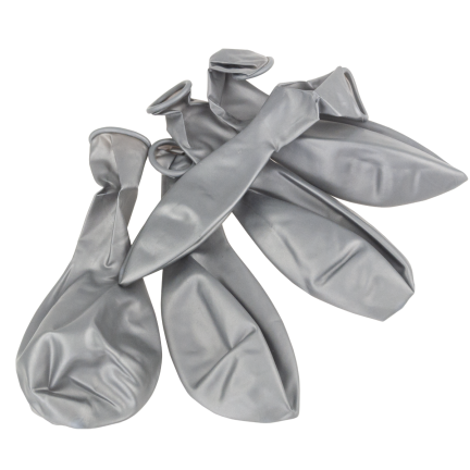 TG53244E METALLIC 5PC GRAU CHROM GEBURTSTAG BALLONS
