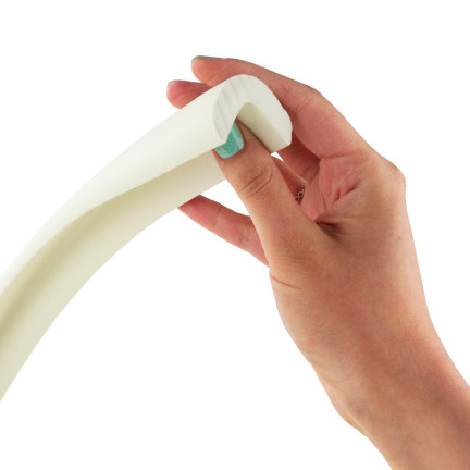 TG53544-1 Schutzschaumband für Ecken, Kanten und L-förmige Ecken, dick, 2 Meter, weiß
