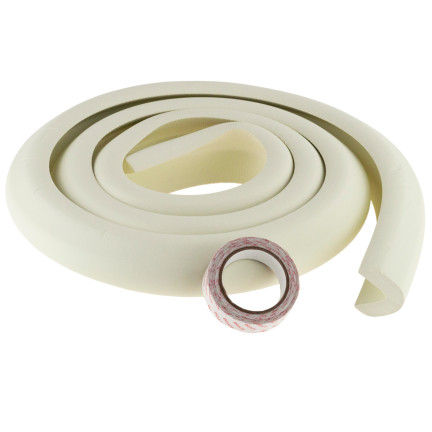 TG53544-1 Schutzschaumband für Ecken, Kanten und L-förmige Ecken, dick, 2 Meter, weiß