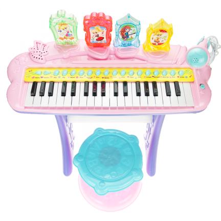 TG55491-1 Kinderklavier mit Hocker und Mikrofon, rosa