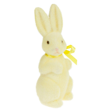 TG55589-1 Osterhase Kaninchen beflockt Deko-Figur 22cm