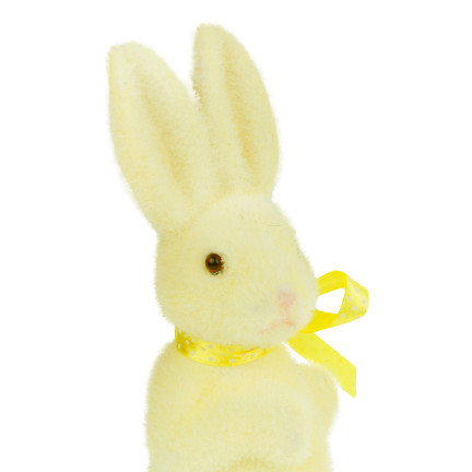 TG55589-1 Osterhase Kaninchen beflockt Deko-Figur 22cm