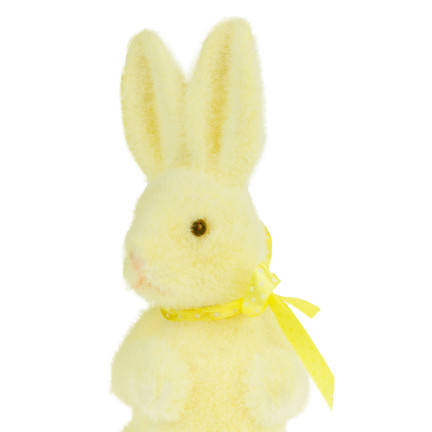 TG55589-1 Osterhase Kaninchen beflockt Deko-Figur 22cm