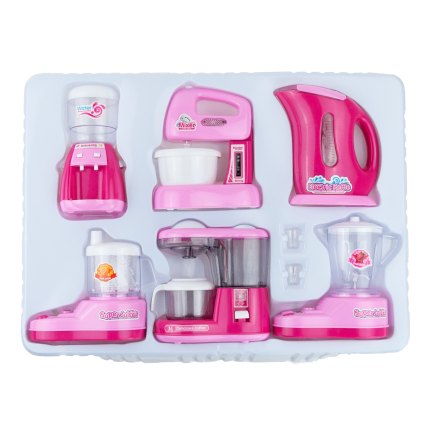 TG55686 KLEINE KÜCHE SET ROSA MISCHER KESSEL KLEINE KÜCHE ZUBEHÖR