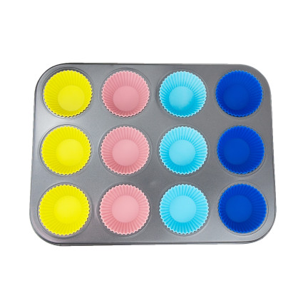 TG56237 Muffinform + 12 Silikon-Muffinförmchen