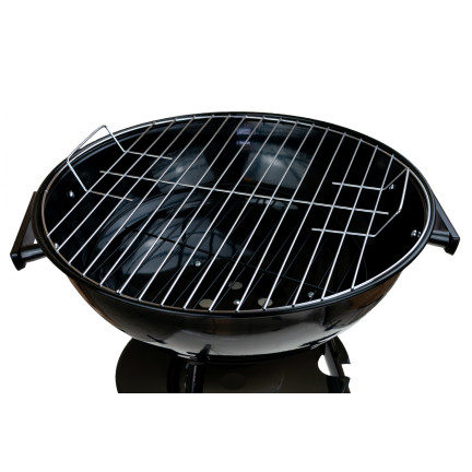 TG56276 KREISFÖRMIGER GARTEN-HOLZKOHLEGRILL MIT DECKEL UND ASCHEKASTEN
