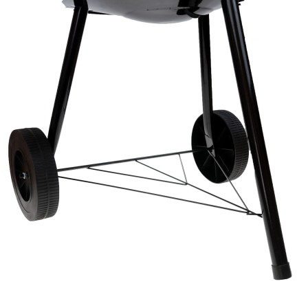 TG56276 KREISFÖRMIGER GARTEN-HOLZKOHLEGRILL MIT DECKEL UND ASCHEKASTEN