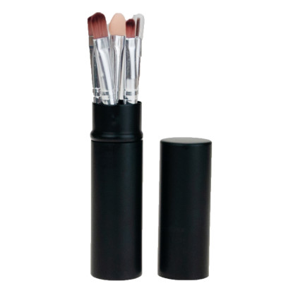 TG56450 Set von Reise-Make-up-Pinsel im Etui schwarz Pinsel in Rohr 5pcs