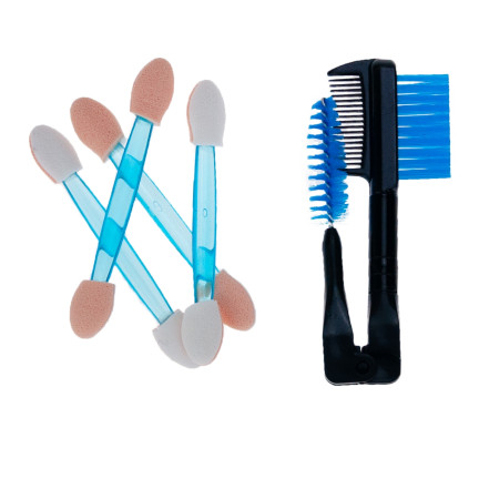 TG56470 AUGE MAKE-UP PINSEL SCHATTEN AUGENBRAUEN WIMPERN SET