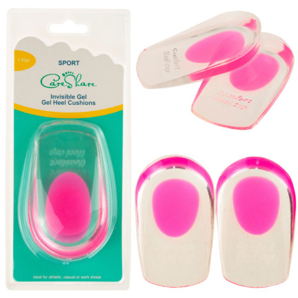 TG56607 Silikon Fersensporn Ferse Pads Gel Einlegesohlen Paar von 2pcs Schmerzen rosa