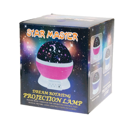TG56632-2 Nachtlicht mit Sternenhimmel-Projektor, um 360° drehbar, rosa
