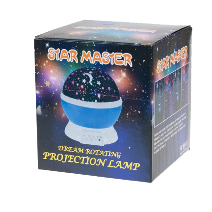 TG56632-3 Nachtlicht mit Sternenprojektor, um 360° drehbar, blau