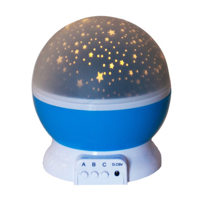 TG56632-3 Nachtlicht mit Sternenprojektor, um 360° drehbar, blau