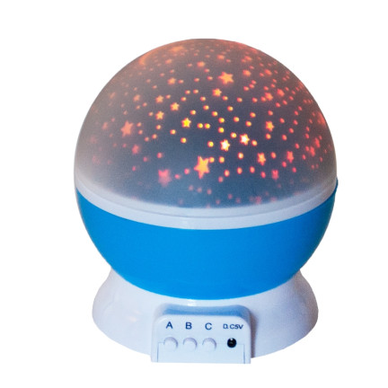 TG56632-3 Nachtlicht mit Sternenprojektor, um 360° drehbar, blau
