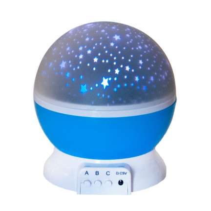 TG56632-3 Nachtlicht mit Sternenprojektor, um 360° drehbar, blau