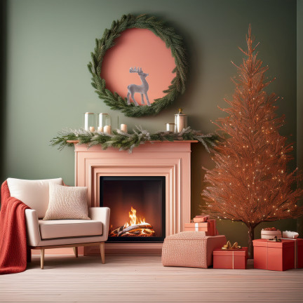TG56927-10 RENTIER BEFLOCKT KUNSTSTOFF GRAU VELOURS WEIHNACHTEN DEKORATION