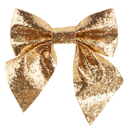 TG57533-2 RIESIGE BÖGEN 2PCS GOLD BÖGEN GLITTER DEKORATIVE WEIHNACHTSBAUM BAUM