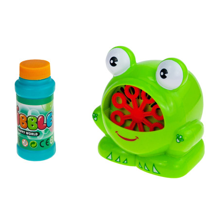TG57809 Seifenblasenmaschine „Frosch“ + Seifenblasenflüssigkeit