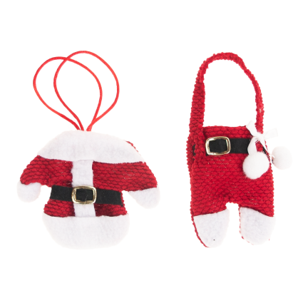TG52959 Besteckhülle, 6 Stück/Set, Weihnachtsmann-Mäntelchen