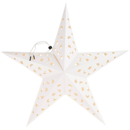  TG59707-1 GROSSER HECK FALTBAR WEIHNACHTEN GLASMALEREI PAPIER WEIHNACHTSSTERN