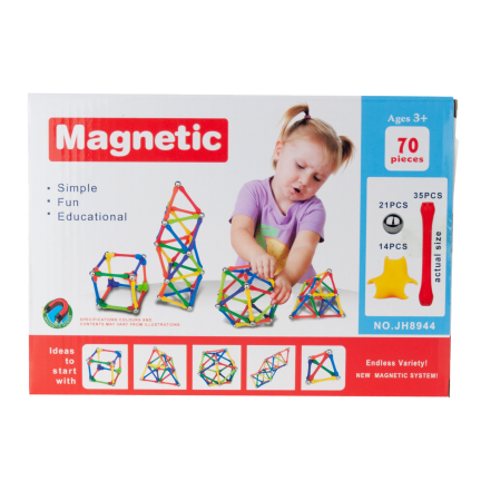 TG59932 Magnetische Lernbauklötze, 70-teiliges Puzzle