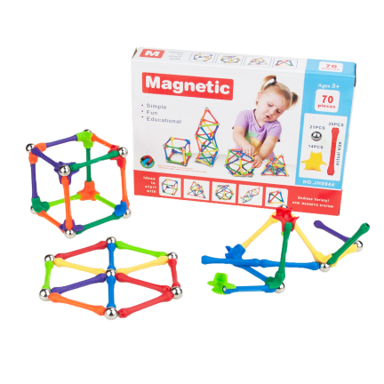 TG59932 Magnetische Lernbauklötze, 70-teiliges Puzzle