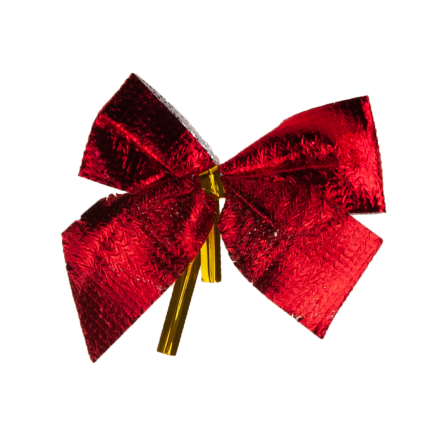TG59773-3 BÖGEN 12PCS ROT GLITTER WEIHNACHTSBAUM BÖGEN DEKORATIVE BÖGEN