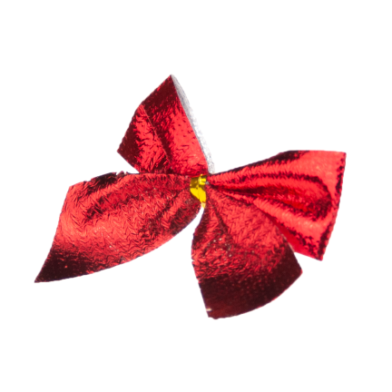 TG59773-3 BÖGEN 12PCS ROT GLITTER WEIHNACHTSBAUM BÖGEN DEKORATIVE BÖGEN
