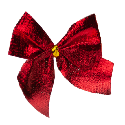 TG59773-3 BÖGEN 12PCS ROT GLITTER WEIHNACHTSBAUM BÖGEN DEKORATIVE BÖGEN