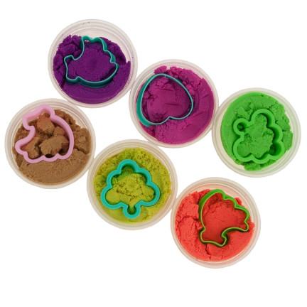TG60423 Kinetic Sand „Piankolina“ – 6er-Set + Sandform-Set