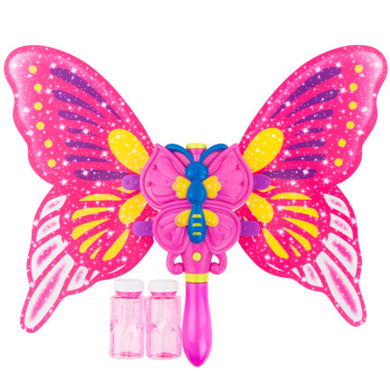 TG60428 SEIFENBLASENMACHER MACHT BLASEN LEUCHTEN SPIELT SCHMETTERLING