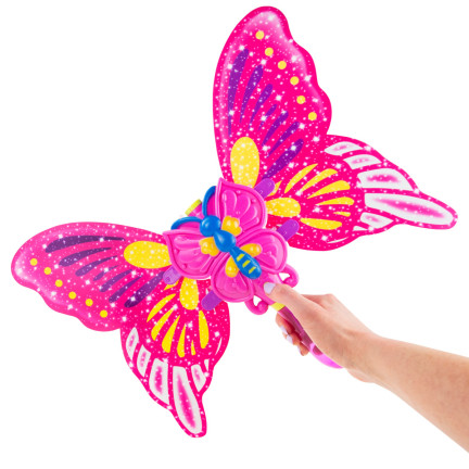 TG60428 SEIFENBLASENMACHER MACHT BLASEN LEUCHTEN SPIELT SCHMETTERLING