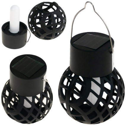 TG60446 SOLAR FACKEL LAMPE LED HÄNGELATERNE ATMOSPHÄRE LOFT DURCHBROCHEN