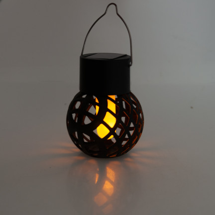 TG60446 SOLAR FACKEL LAMPE LED HÄNGELATERNE ATMOSPHÄRE LOFT DURCHBROCHEN