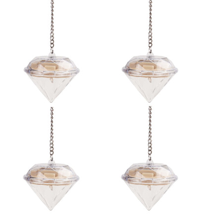 TG60449 DIAMANT GARDEN SOLAR LAMP DECORATIVE DIAMONDS 4er Set Pendelleuchten