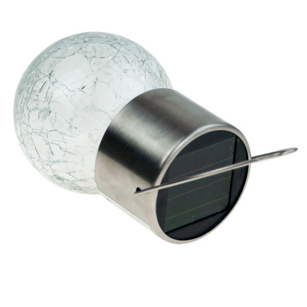 TG60452 SOLAR LED LAMPE GARTEN GLAS DEKORATIVE HÄNGELEUCHTE KUGEL HAKEN BALKON