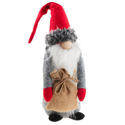 TG63073 Weihnachtsmann bärtiger Wichtel groß 35cm Weihnachtsbaum Wichtel Dekoration