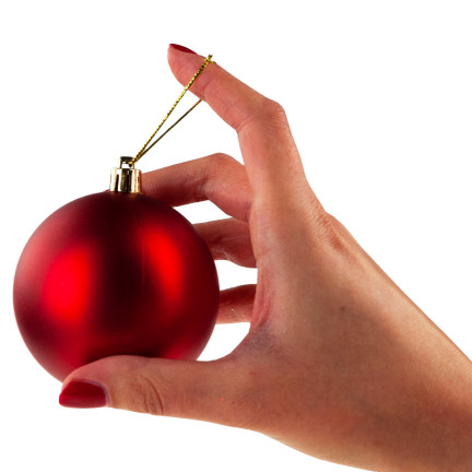 TG63127-3 Christbaumkugeln Christbaumkugel rot 8CM 6 Stück nicht abblätternde Blitzkugeln Set
