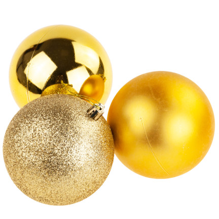 TG63128-2 WEIHNACHTSBAUMKUGELN 10CM 3TLG. SATZ UNZERBRECHLICHE KUGELN WEIHNACHTSBAUMSCHMUCK
