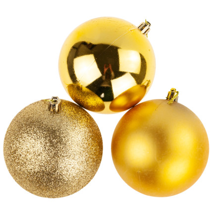 TG63128-2 WEIHNACHTSBAUMKUGELN 10CM 3TLG. SATZ UNZERBRECHLICHE KUGELN WEIHNACHTSBAUMSCHMUCK