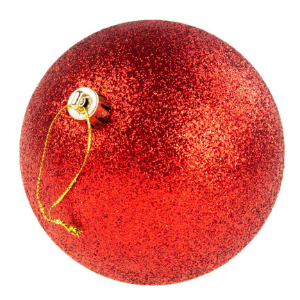 TG63128-3 rote Weihnachtskugeln für den Weihnachtsbaum, 10 cm, 3er-Set, bruchsichere Weihnachtskugeln