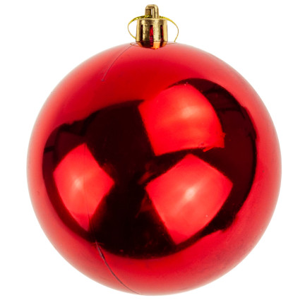 TG63128-3 rote Weihnachtskugeln für den Weihnachtsbaum, 10 cm, 3er-Set, bruchsichere Weihnachtskugeln