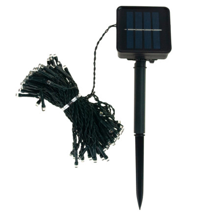 TG63192-2 SOLAR CHANDLER LAMPE 100 LED 10m GIRLANDS WEISS 8 FUNKTIONEN