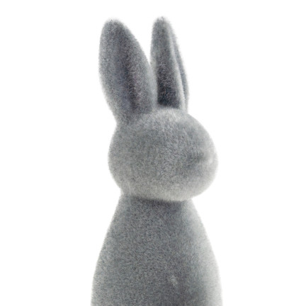 TG63559-6 VELOURS HASE KANINCHEN BEFLOCKT OSTERN ORNAMENT DEKOR